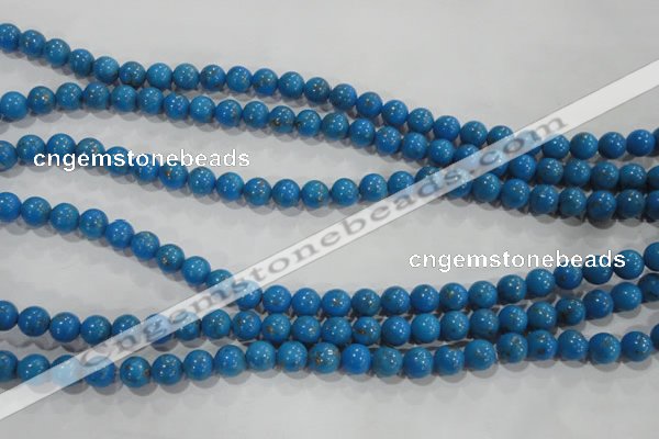 CTU1620 15.5 inches 4mm round synthetic turquoise beads