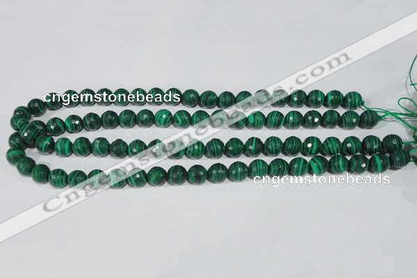 CTU1824 15.5 inches 10mm faceted round synthetic turquoise beads