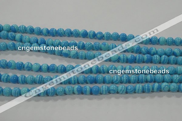 CTU2581 15.5 inches 6mm round synthetic turquoise beads