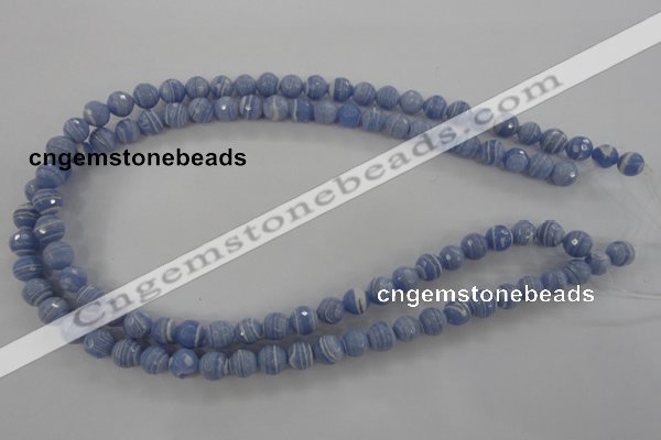 CTU921 15.5 inches 6mm faceted round synthetic turquoise beads