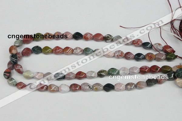 CTW149 15.5 inches 8*11mm twisted rice ocean agate gemstone beads