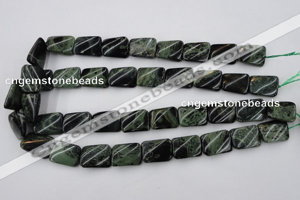 CTW381 15.5 inches 15*20mm twisted rectangle kambaba jasper beads