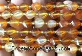 CTW580 15 inches 8mm faceted & twisted S-shaped carnelian beads