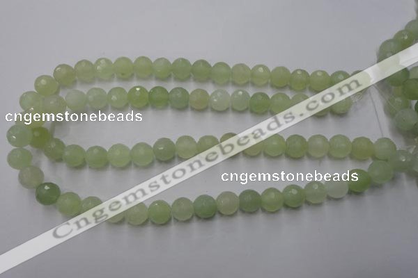 CXJ103 15.5 inches 10mm faceted round New jade beads wholesale