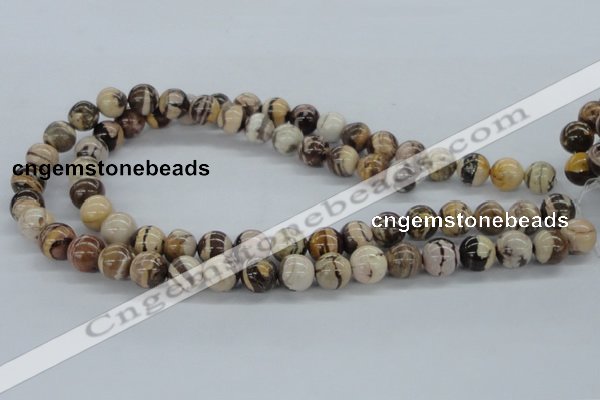 CZJ252 15.5 inches 12mm round zebra jasper beads wholesale