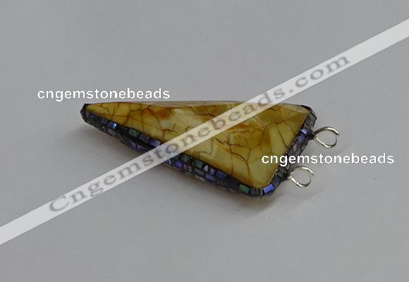 NGC1832 30*35mm - 30*40mm triangle agate connectors wholesale