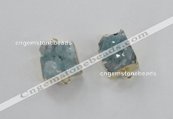 NGC430 12*14mm - 15*18mm freeform druzy agate connectors