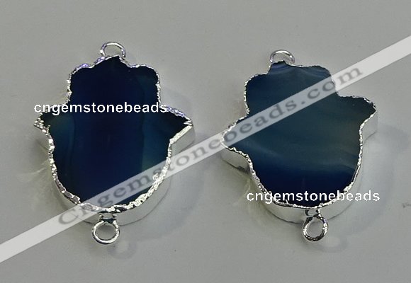 NGC5012 22*30mm - 25*35mm hamsahand agate gemstone connectors