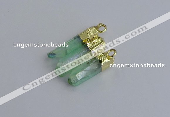 NGC5935 25*28mm - 30*32mm freeform plated white crystal connectors