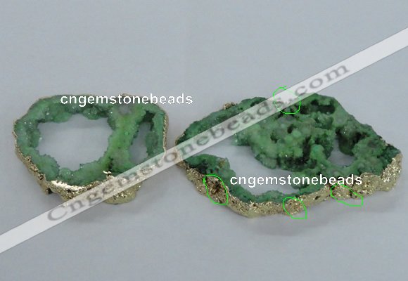 NGC705 45*75mm - 60*70mm freeform druzy agate connectors