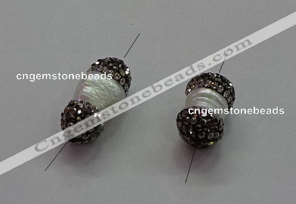 NGC7503 8*14mm - 8*20mm nuggets shell pearl connectors wholesale