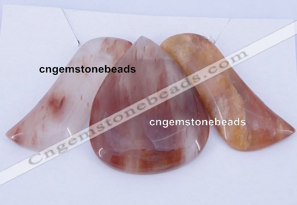 NGP40 Fashion red quartz gemstone pendants set jewelry wholesale