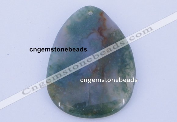 NGP631 5pcs 33*45mm freeform moss agate gemstone pendants